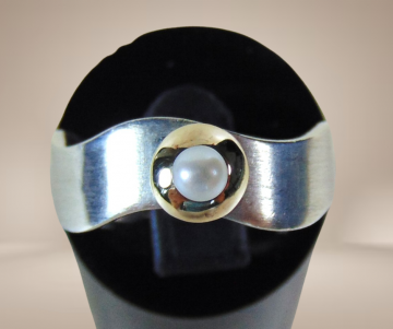 12 design golf ring mat 925 zilver 14k 585 goud parel beige achtergrond 4