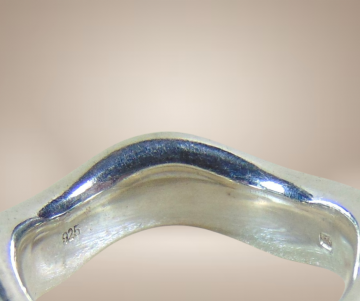 12 design golf ring mat 925 zilver 14k 585 goud parel beige achtergrond 5