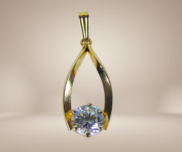 120 14kgf art deco hanger met zirkonia beige achtergrond 4