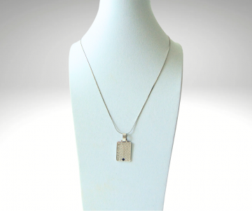 17 oktober saffier zilver kalender hanger ketting pr 4