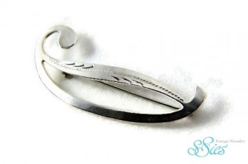 Strakke zilveren broche AM Sterling ca.1950