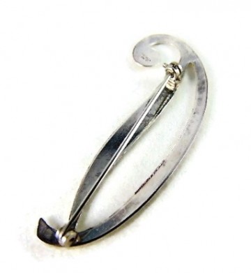 Strakke zilveren broche AM Sterling ca.1950