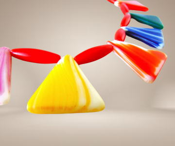 Afrikaanse trade beads gesmolten glas kleurrijk ketting beige achtergrond 1