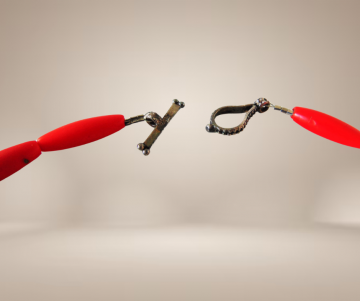 Afrikaanse trade beads gesmolten glas kleurrijk ketting beige achtergrond 2