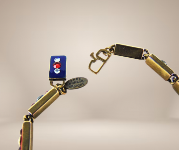 Anne koplik design armband strass email beige achtergrond