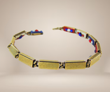 Anne koplik design armband strass email beige achtergrond  1