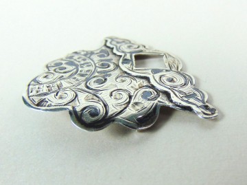 Antiek russische niello zilveren belt buckle riem gesp 4