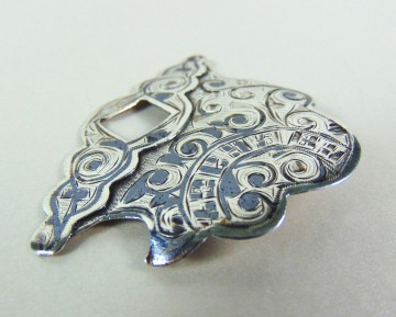 Antiek russische niello zilveren belt buckle riem gesp 5