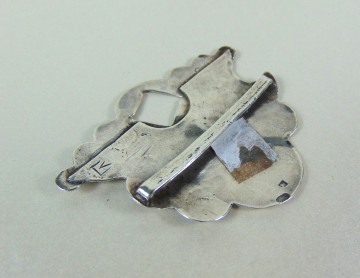 Antiek russische niello zilveren belt buckle riem gesp 6