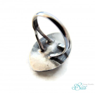 Aparte native shadowbox witte mop blaadje ring 5