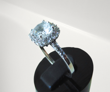 Aquamarijn en spinel entourage ring zilver pr 4