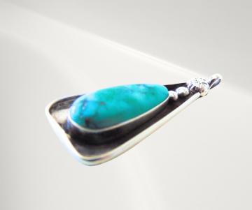 Bow native american navajo lange driehoek turquoise hanger pr 3
