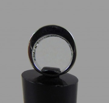 Brede zilverkleur ring multi kleur rechthoek stenen glas 4