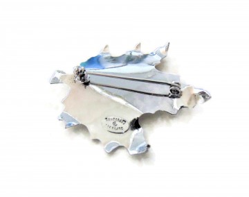 Danecraft zilveren esdoornblad broche groot 2 2