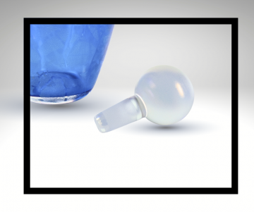Donkerblauw paars craquele helder dop fles grijze overloop lijst 2