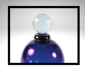 Donkerblauw paars craquele helder dop fles grijze overloop lijst 3