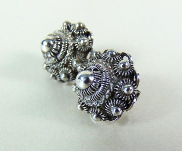 Dubbele zilveren zeeuwse knoppen knopen broche 3