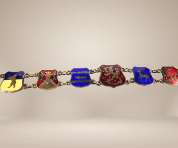 Email koperen schild schakel armband beige achtergrond 4