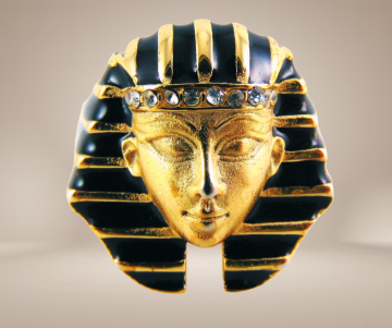 Erwin paul toetanchamon set ring broche hanger originele doos zakjes beige achtergrond 8