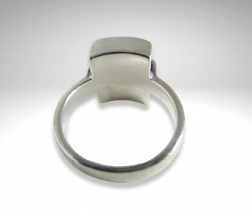 Esprit zilveren rechthoek rozenkwarts ring pr