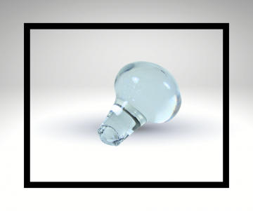 Gill 99 blauw  sierlijk helder kristal parfum fles lijst grijze achtergrond 5