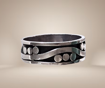 Golf en stip bandring beige achtergrond