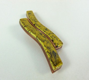 Groenbruine lange golf broche hard plastic 3