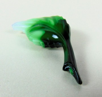 Groene hard plastic blad broche 3