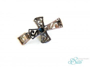 Grootzilverfiligraanswirlkruisturquoisehanger5