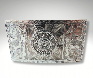 Grote 3d zilver mexico jcl maya kalender gesp pr 4