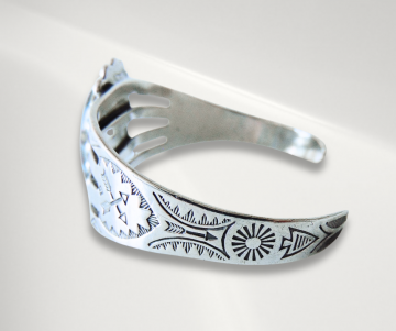 Grote navajo cuff armband groene turquoise pr 3