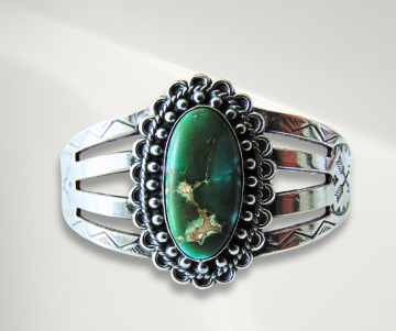 Grote navajo cuff armband groene turquoise pr 5