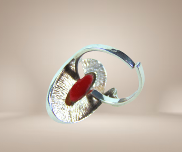 Hermann murle modernist carneool grote ring beige achtergrond 5