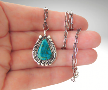 Hoefijzer navajo zilver turquoise hanger close forever ketting pr 5