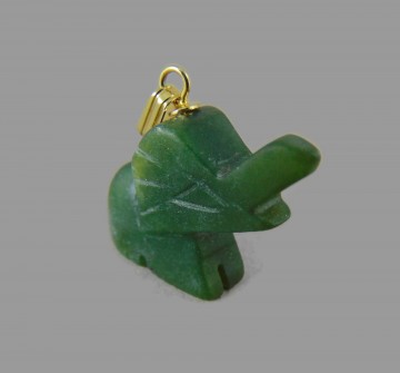 Jade gesneden olifant hanger 1