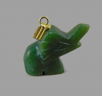 Jade gesneden olifant hanger 4