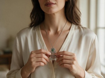 Kalavara kaunis kuru finland zilver groene agaat hanger ketting model