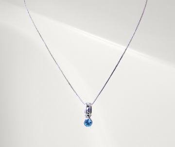 Ketting met topaas markasiet hanger zilver pr 3