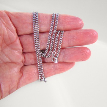 Lange zilveren schakelketting pr1