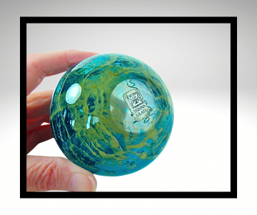 Mdina turquoise groen parfumfles grijze overloop lijst 2