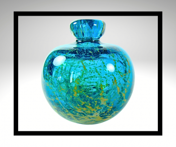 Mdina turquoise groen parfumfles grijze overloop lijst 3