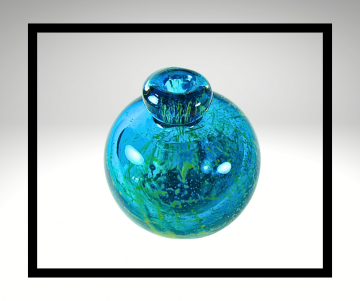 Mdina turquoise groen parfumfles grijze overloop lijst 4