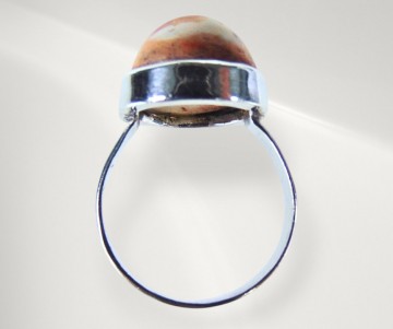 Mexicaanse vuuropaal zilveren ring ovaal pr 2