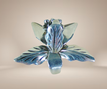 Mexico taxco zilveren iris broche toggle beige achtergrond 4