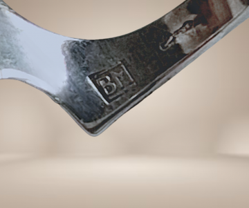 Modernist 835 zilver bm zigzag vierkante band ring beige achtergrond 5