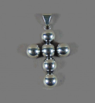 Modernistisch kruis zilver bollen hanger sc denmark  2
