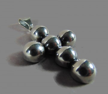 Modernistisch kruis zilver bollen hanger sc denmark  3