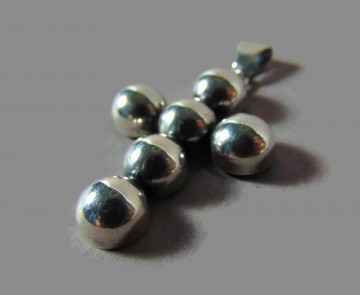 Modernistisch kruis zilver bollen hanger sc denmark  4