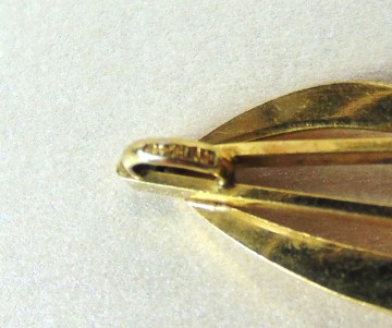 Modernistische art deco gold filled dubbele parel hanger 5