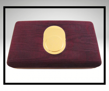 Monet sieraden doos zwart fluweel 2 grijze overloop lijst 5 1